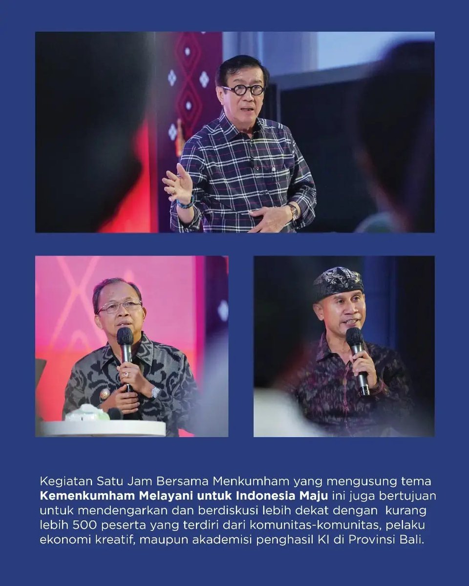lapas3geser's tweet photo. Menkumham @LaolyYasonna menegaskan bahwa
Kekayaan Intelektual (KI) ini adalah power tool untuk
pertumbuhan ekonomi nasional yang harus dimanfaatkan
secara optimal penggunaan KI dapat menambah nilai dari
aset-aset yang dimiliki
#SatuJamBersamaMenkumham
#BicaraKekayaanIntelek https://t.co/xsUrDW2YZ1