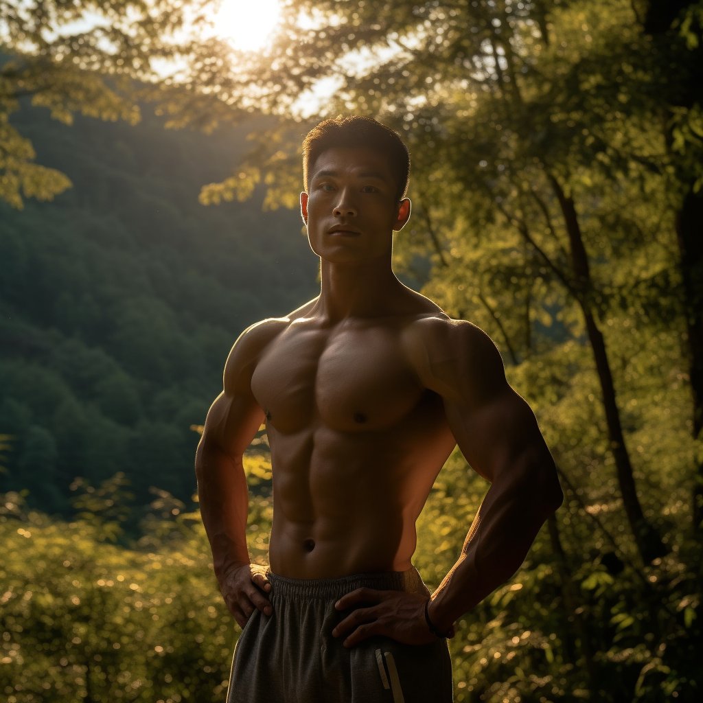 IKDazzle's tweet photo. Là où le vert de la nature rencontre la chaleur de ma peau. Une harmonie parfaite. 🍃☀️ #SunKissed #men #ForestGlow #fit #GayParadise https://t.co/CkW11Y7Kll
