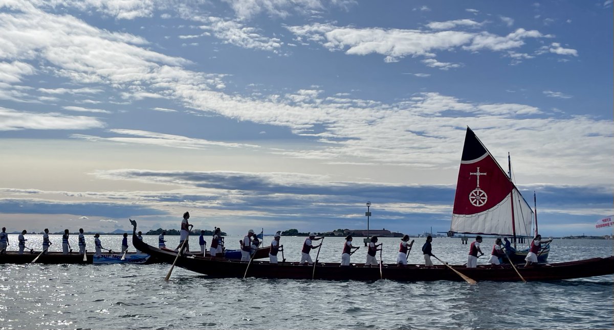 luisella_romeo's tweet photo. When traveling on #watertaxis in #Venice and the speed is like that in films with #JamesBond then it's going too fast, destroying marshland and creating difficulties to anyone rowing or sailing. Here are pics of the demonstration of rowboats two days ago. Be #sustainable https://t.co/nnWt6JhCSI