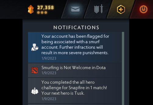 Smurfing is Not Welcome in Dota