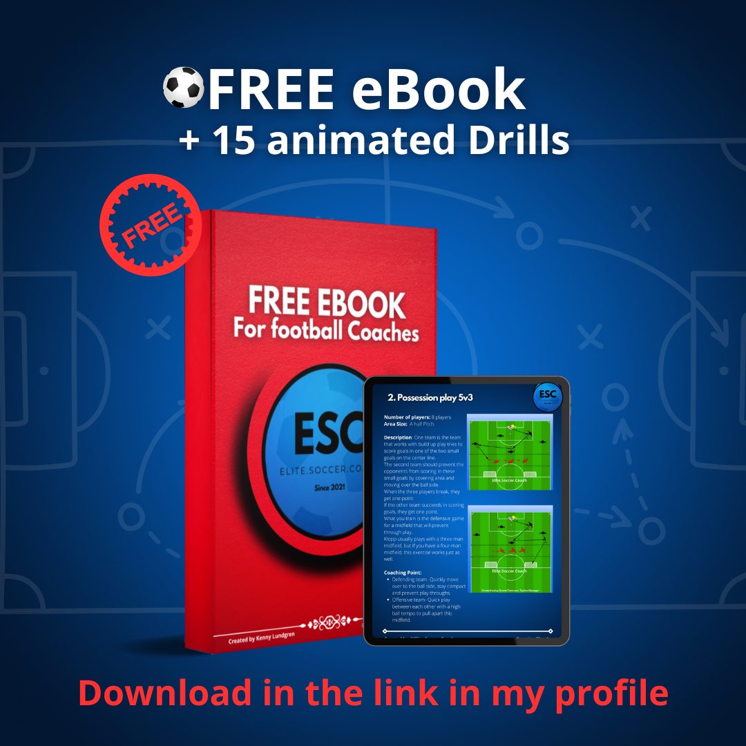 EliteCoach_'s tweet image. ⚽️ FREE eBook + 15 animated Drill.

⚽️Follow us for daily content!

🫶Free eBook for Football Coaches 👇
payhip.com/EliteSoccerCoa…

Tags:
#soccertactics 
#footballsession 
#football
#footballcoach
#soccercoach
#footbolldrills
#Fußball
#Pepguardiola
@tacticalpad