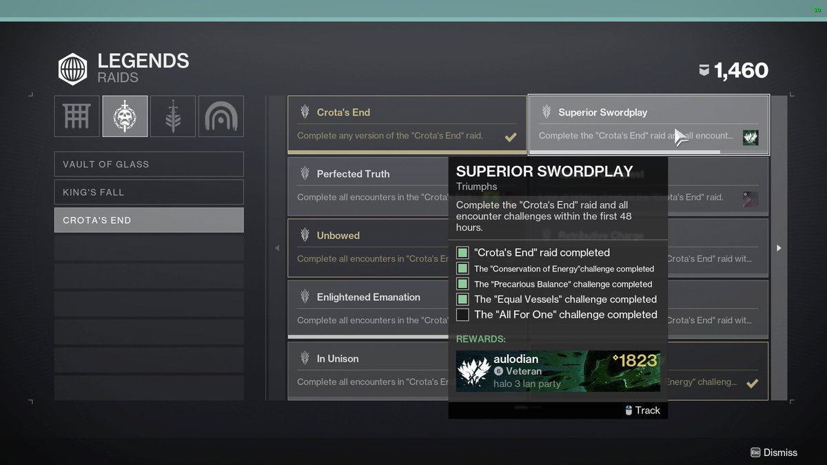 we completed challenge mode crota but did NOT get progress for completing it. we picked up the quest from the chest and all went to orbit but did not get progress for completion. hello???? <a href="/BungieHelp/">Bungie Help</a> <a href="/DirtyEffinHippy/">Liana Ruppert ➡️ GDC</a>