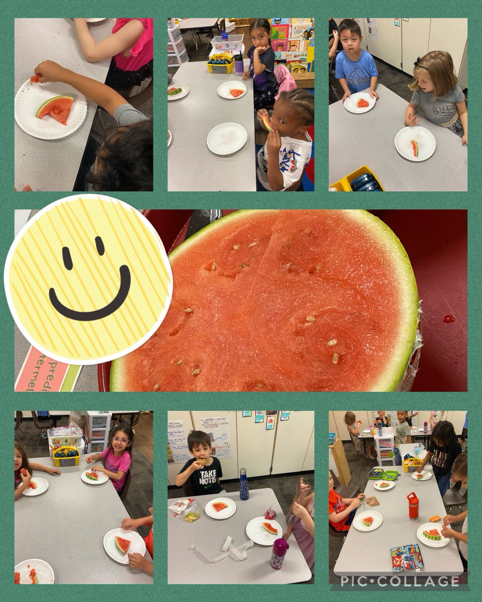 allimceach's tweet photo. Exploring with science tools, math games, reading stations, writing with pictures and words and watermelon all make for a great week in kindergarten! @HumbleISD_FE @HumbleElemMath @Humble_ElemELA #kinderismyhappyplace https://t.co/21U8E9wgzy