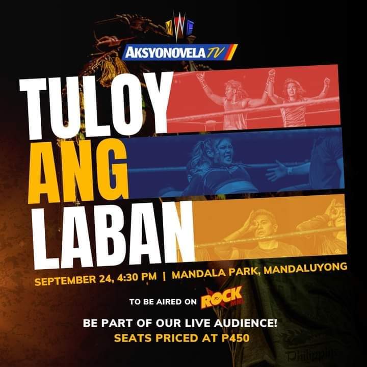 ManilaWrestling's tweet photo. Ang bawat tumumba, babangon. ✊ Ang bawat pagkatalo, babawiin. 💪 Ang bawat kuwento, tatapusin. 📖

Para sa inyong mga paboritong MWF Pinoy Wrestlers, TULOY ANG LABAN. ✊

Seats priced at P450 each! Ticket Link Coming Soon! 🎟 https://t.co/9igyjZ77YA