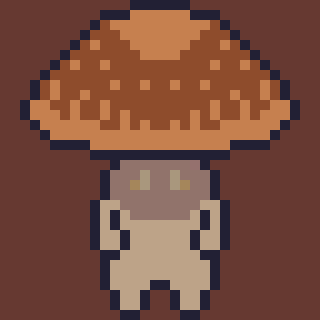 LunarSilverFox's tweet photo. A #shiitake boi for @Pixel_Dailies 
I wanted to do something more on the adorable side with this theme, so here, a funky guy. 
#pixel_dailies #pixelart https://t.co/yJyaCy8187