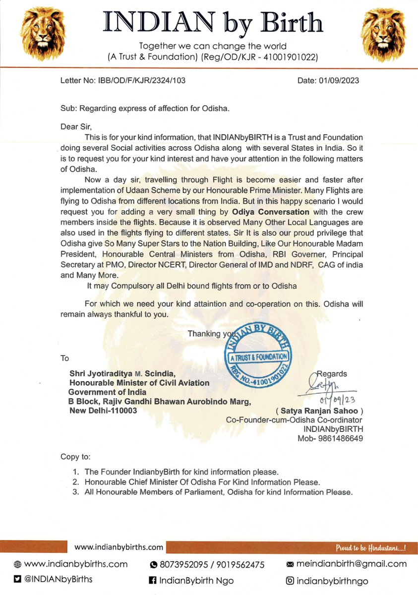 SATYAMS91's tweet photo. #Odiya_ଭାରି_ବଢିଆ 
Sir Please accept this proposal for our Odiya's
@JM_Scindia @rashtrapatibhvn @Naveen_Odisha @narendramodi @dpradhanbjp @AprajitaSarangi @pcsarangi @SujeetKOfficial @sureshkpujari @AshwiniVaishnaw @BjpOdisha01 @bjd_odisha https://t.co/tG9VERdiOO
