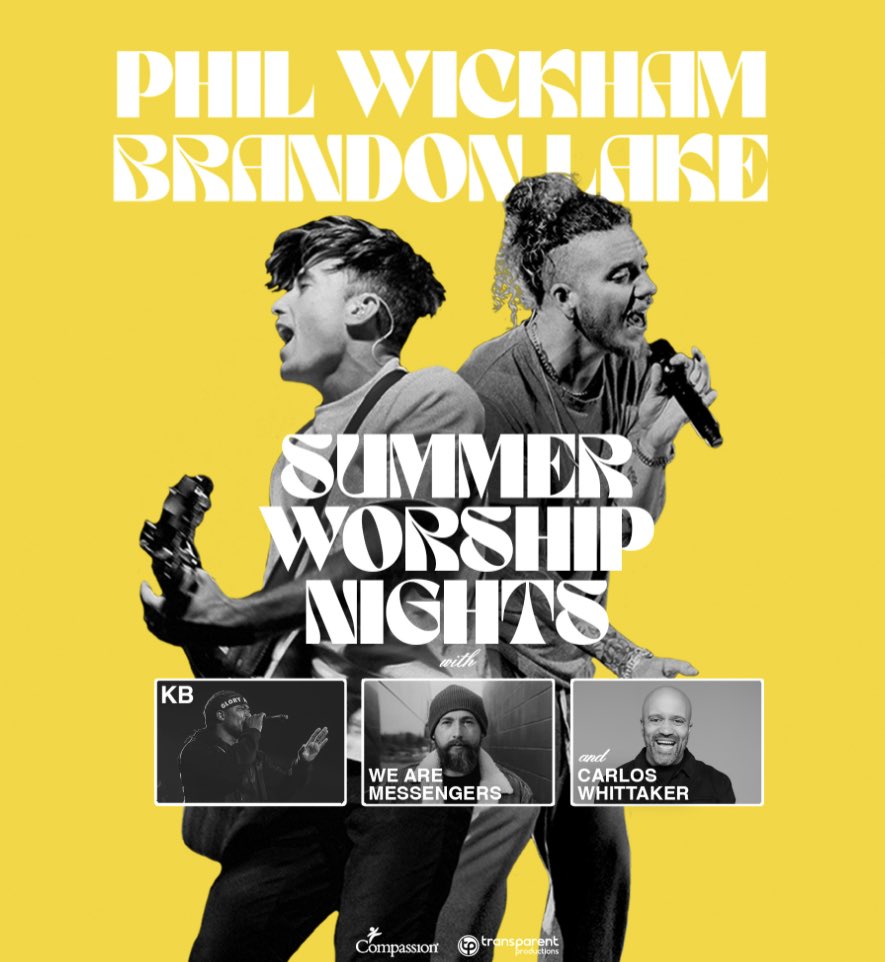 So excited to see Phil Wickham and Brandon Lake in concert tonight!! ✝️ #summerworshiptour