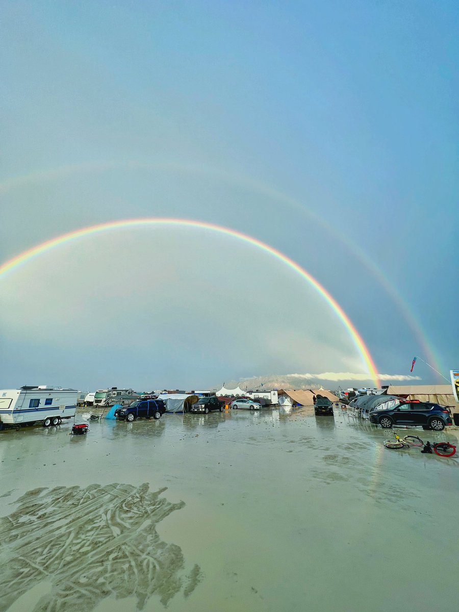 Double rainbow at <a href="/burningman/">Burning Man Project</a>  🌈🌈