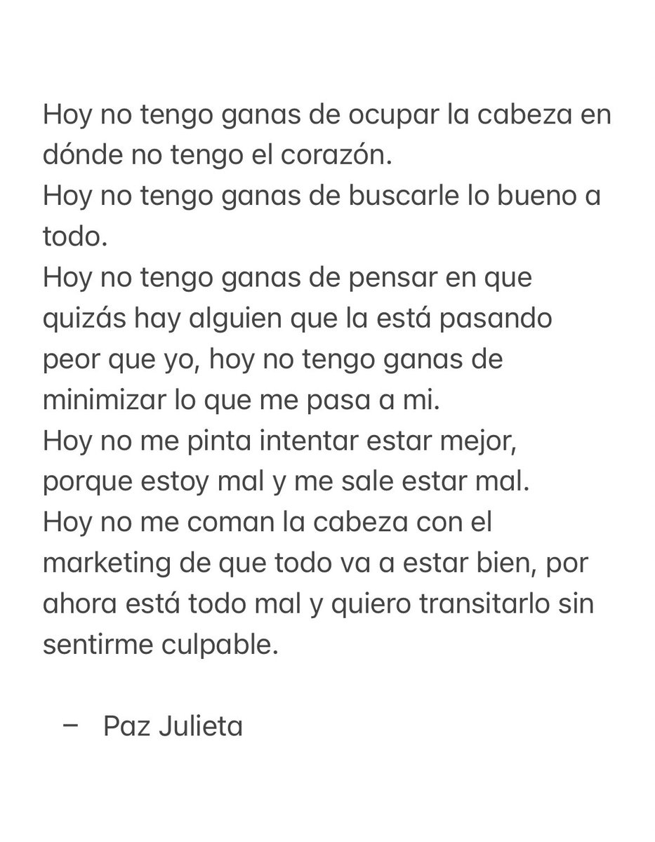 “Hoy estoy un poco (mucho) triste”
