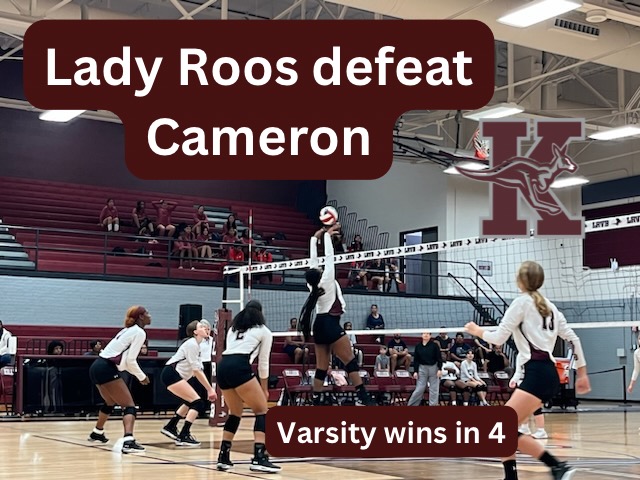 KHSRoos's tweet photo. Lady Roo Volleyball starts the Holiday Weekend off right defeating Cameron! #LRVB
#KHSisALLIN #CelebratingKHSRoos https://t.co/mCC3SviIHz