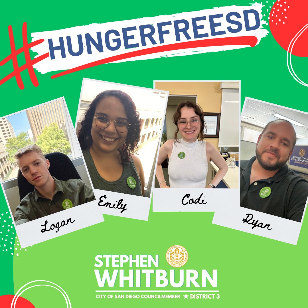 CMWhitburnD3's tweet image. The D3 staff was proud to wear their #HungerFreeSD pins today in solidarity with the @SDFoodBank and @SDHungerCo . We all must continue to donate, volunteer and invest our time into these organizations who play such a critical role in our neighborhoods.