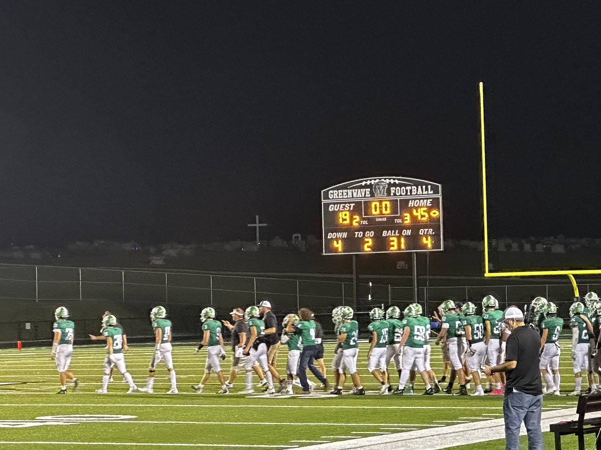 MEADECOUNTYHIGH's tweet photo. Greenwaves win over Apollo 45-19.
#WeAreMeade https://t.co/YJyGoVIaX4