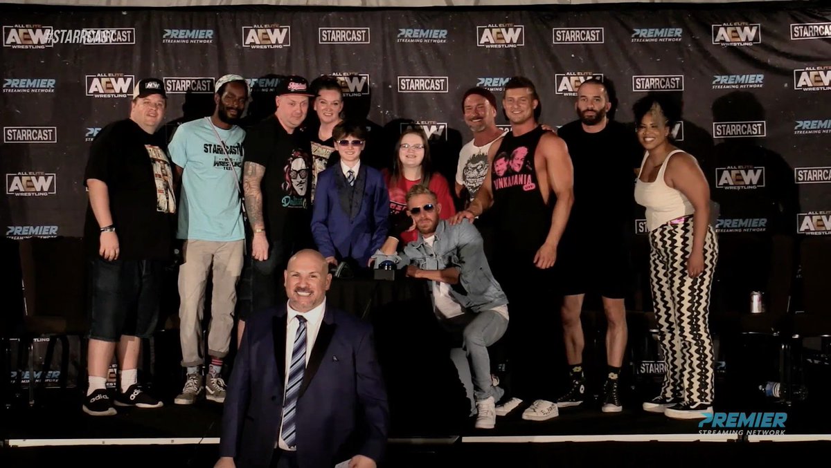StarrcastEvents's tweet photo. A huge “thank you!” to the @AEW talent, staff & our fans who took part in this evening’s edition of The Game Event at #Starrcast!
🎟️: https://t.co/VTjob38HHy
📺; https://t.co/bTiJ5yTPJl https://t.co/Fn5VS3a13B