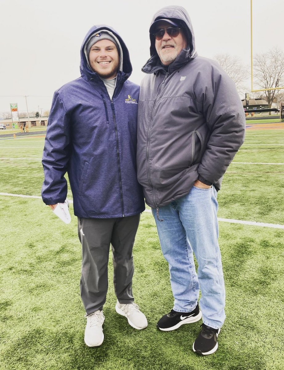 JLewisCoach's tweet photo. CONGRATS to my old man on opening the season with a huge win over their rival! Cowley Cup champs! 

Love you, Dad!! #WinnerWinner 🏈 https://t.co/wzJTs9Ow8M