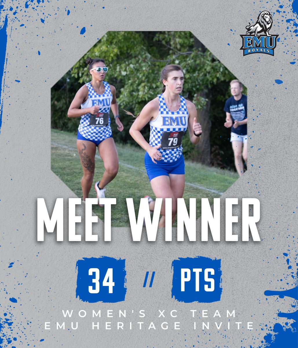 EMU_Athletics's tweet image. A pair of 𝙒s for @EMU_XC_TF at their home meet this evening! 

#RoyalPride | #CompeteTogether