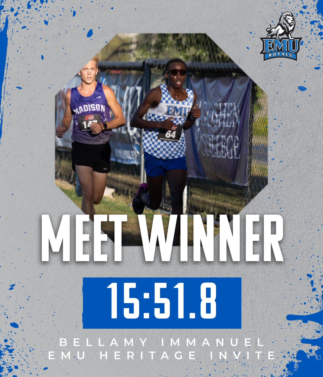 EMU_Athletics's tweet image. A pair of 𝙒s for @EMU_XC_TF at their home meet this evening! 

#RoyalPride | #CompeteTogether