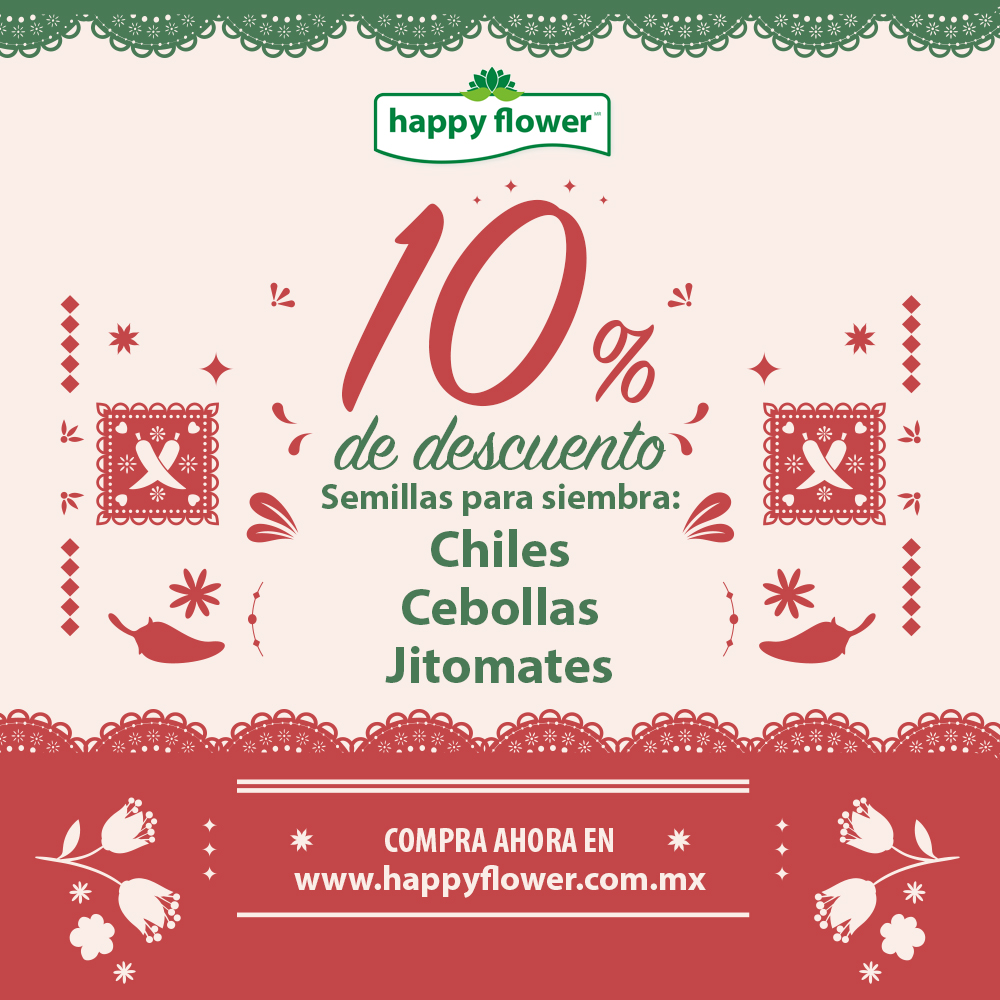 happyflowermex's tweet photo. El mes Patrio llegó a tu tienda en línea https://t.co/oLyGgcRgAN con el 10% de descuento en todas las semillas para sembrar chiles, cebollas y jitomates. ¿Estás listo para preparar un tradicional pico de gallo? ¡comienza a sembrar!
#vivamexico #mespatrio #huertourbano https://t.co/zdo6R3yc70