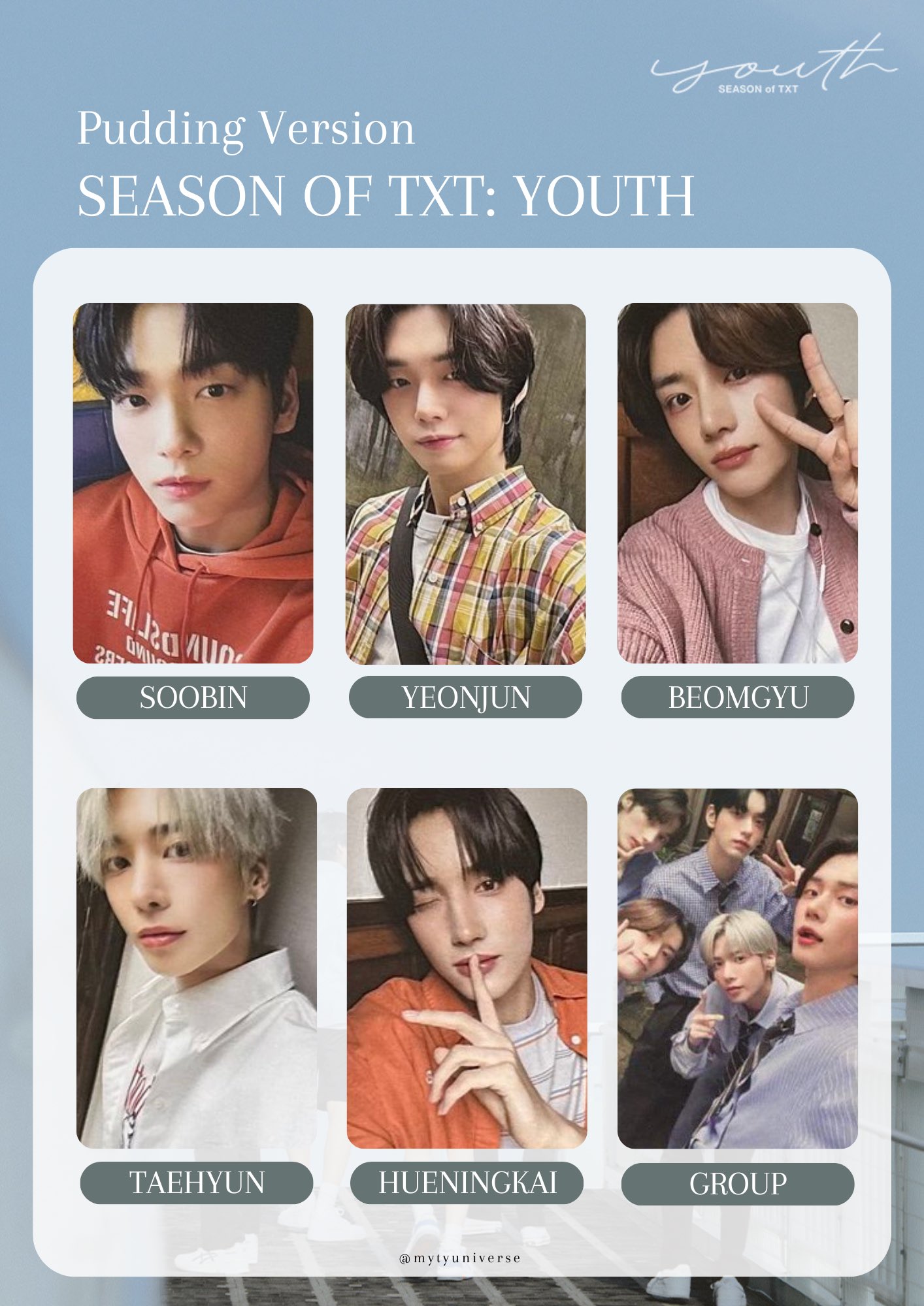 Season of TXT: YOUTH＋トレカ TOMORROW X TOGETHER Season of TXT: YOUTH Official Photo card