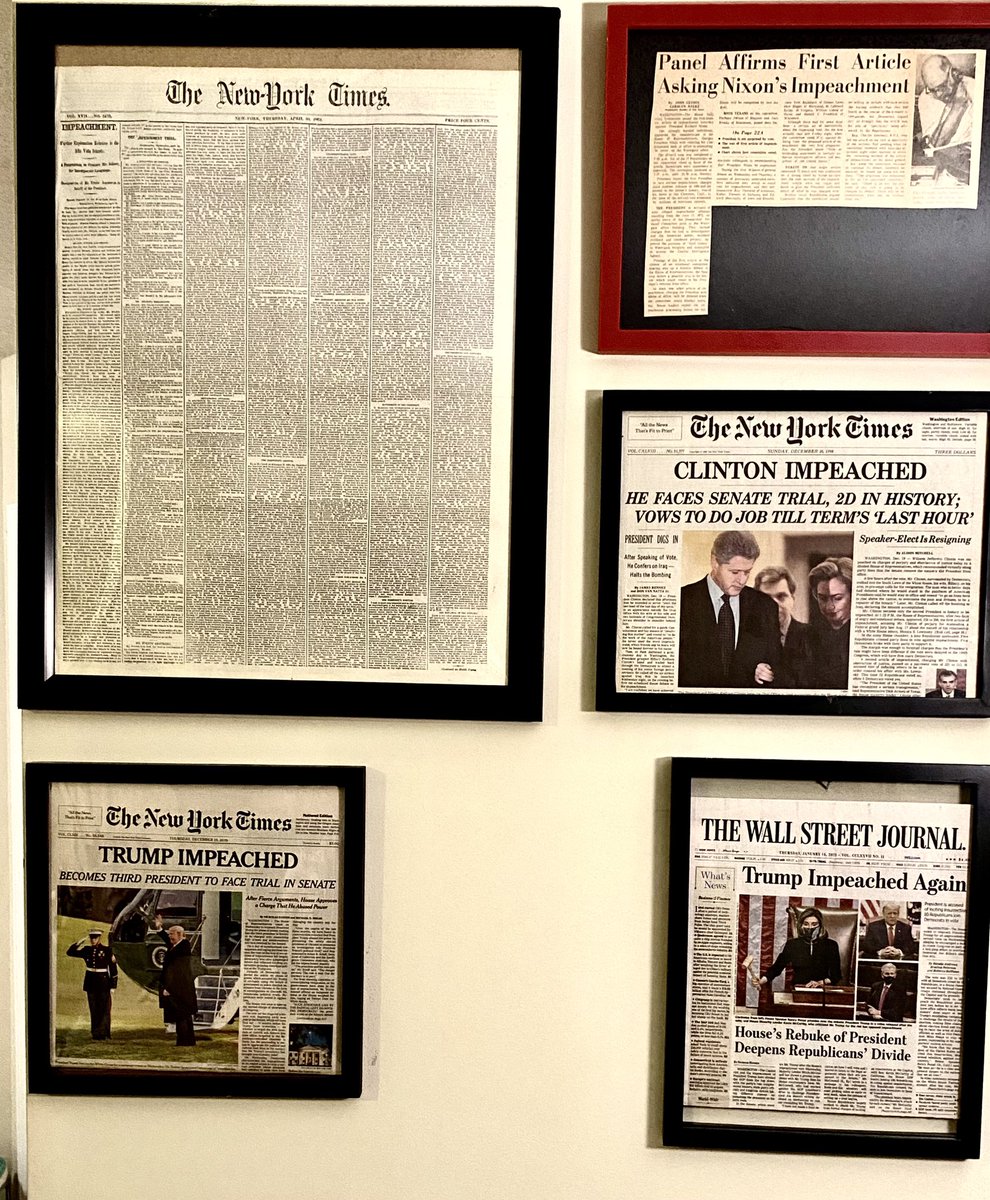 realJonRiley's tweet image. Check out my newspaper collection.
First all the Presidential Impeachments