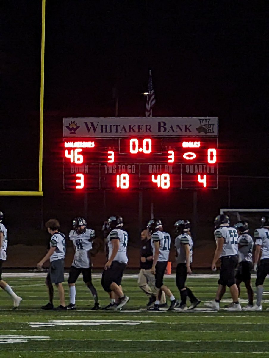 sheal_t's tweet photo. Two absolutely beautiful pictures. Our varsity boys played hard and it showed. Now to get some sleep to get up and do it again tomorrow morning for JV. The moon made it perfect. #FullMoon #FridayNightLights #FridayNightFootball #WaningGibbousMoon #FootballAuntie https://t.co/L3k5rrzftg