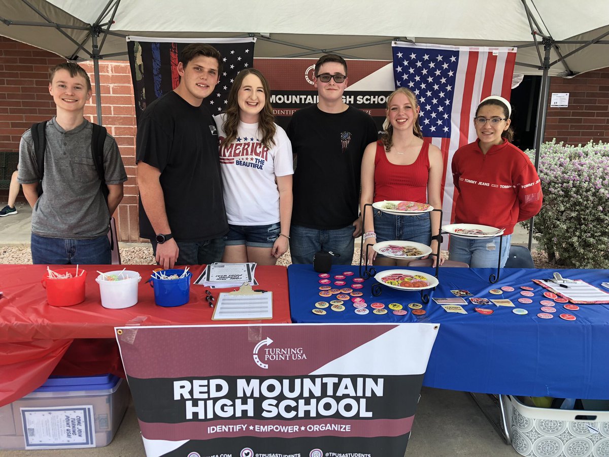 basednblessed's tweet photo. THE #FEARLESSSTUDENTLEADERS of Red Mountain High School invite y'all to join them in protecting free speech on campus!!
Club Fair ✅
🔜#AMFEST2023 https://t.co/2krRqc5URj