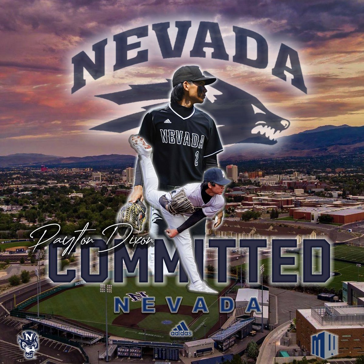 Excited to announce my commitment to the University Of Nevada, Reno. I’d like to thank my family and friends and coaches for their support. I’d also like to thank Coach McKinley for allowing me to have this opportunity.