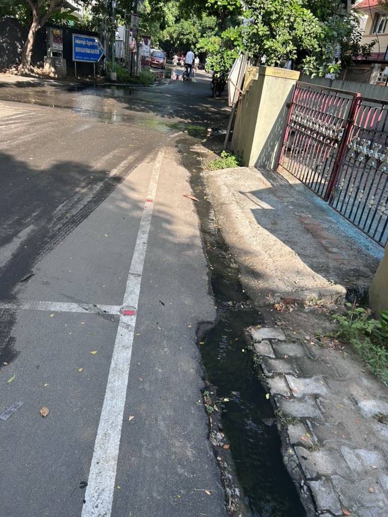 balaGdhamu's tweet photo. @CHN_Metro_Water sewage overflowing like river on the main road creating serious hazard for the commuters and residents. @chennaicorp @RAKRI1 @PriyarajanDMK  sewage water flowing into Stormwater drains. Please take action.several complaints raise no proper solution. https://t.co/FJthjYAU0x