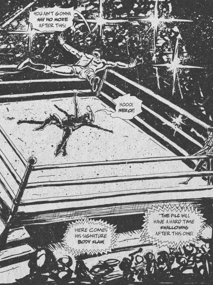 mahdikhene's tweet photo. Jo "Say No More" Rico delivering the #smackdown !
#comicbooks #cartoonist #indiecomics #wrestlingcomics https://t.co/pSerDpMbiP