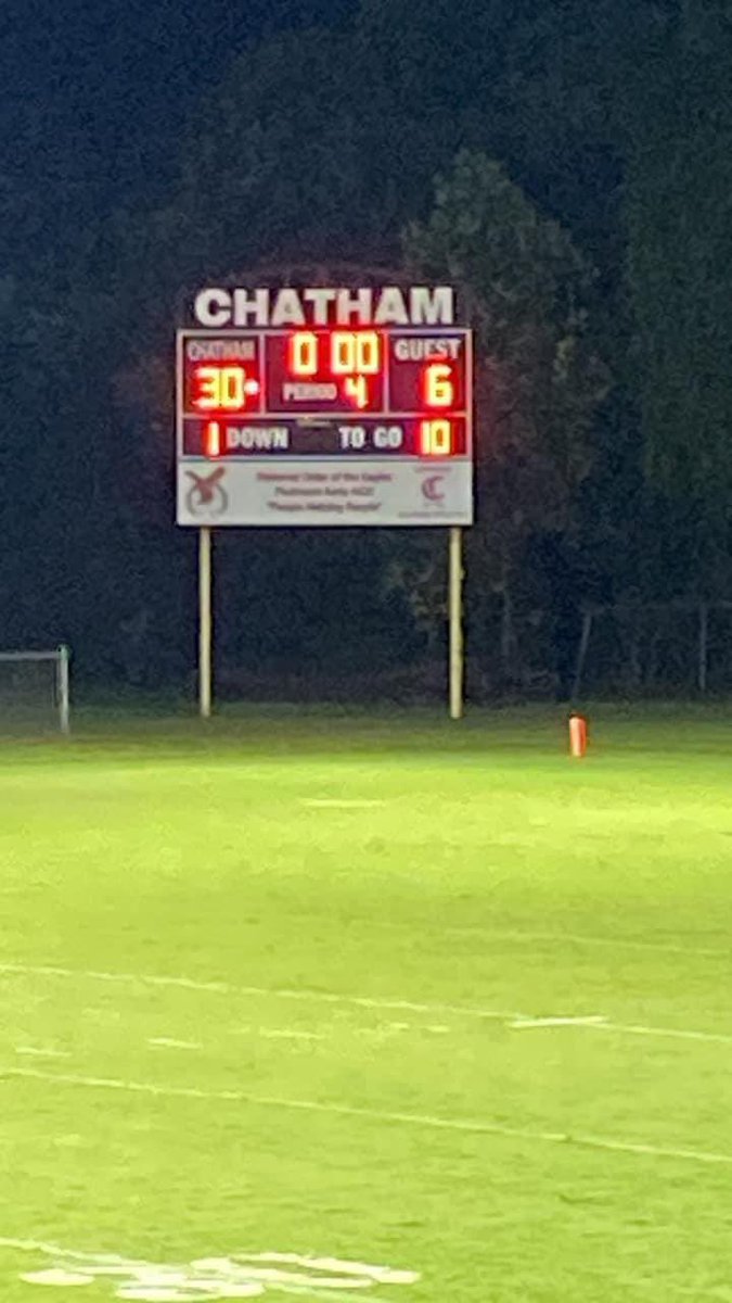 ChathamVAFB's tweet photo. Varsity improves to 2-0 with a 30-6 win against Tunstall. Great job cavs and thank you to everyone who came and supported both JV and Varsity this week! https://t.co/D5tUZQADRK