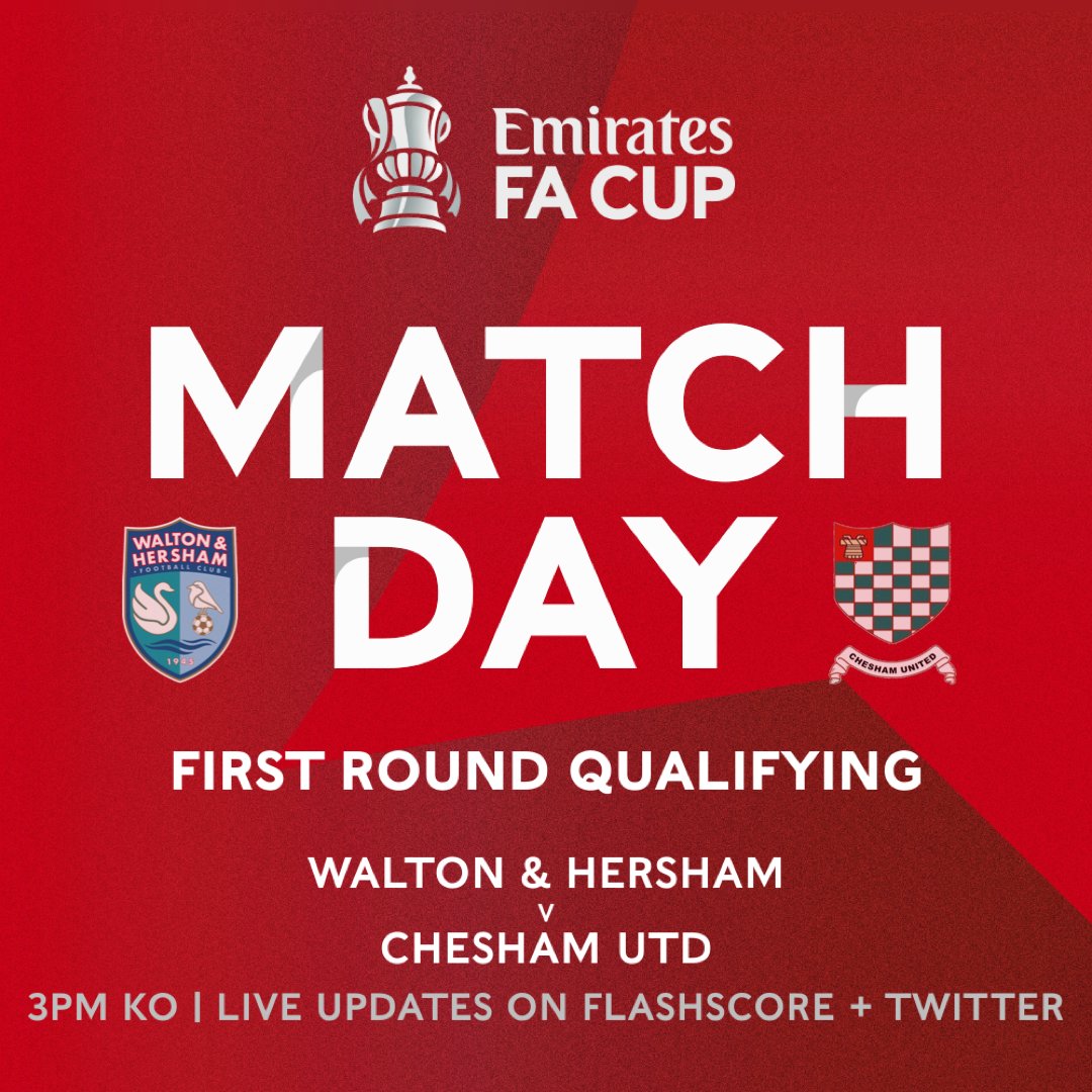 🚨 𝗜𝗧’𝗦 𝗠𝗔𝗧𝗖𝗛𝗗𝗔𝗬 🚨

The Swans return to <a href="/EmiratesFACup/">Emirates FA Cup</a> action as we host <a href="/cheshamutdfc/">Chesham United FC</a> at 3pm

Turnstiles open from 1.30pm, with food, drink and programmes also available 🍔🍺📖 

A reminder that season tickets are NOT valid today! ❌

See you there! | #SwansRise 🦢
