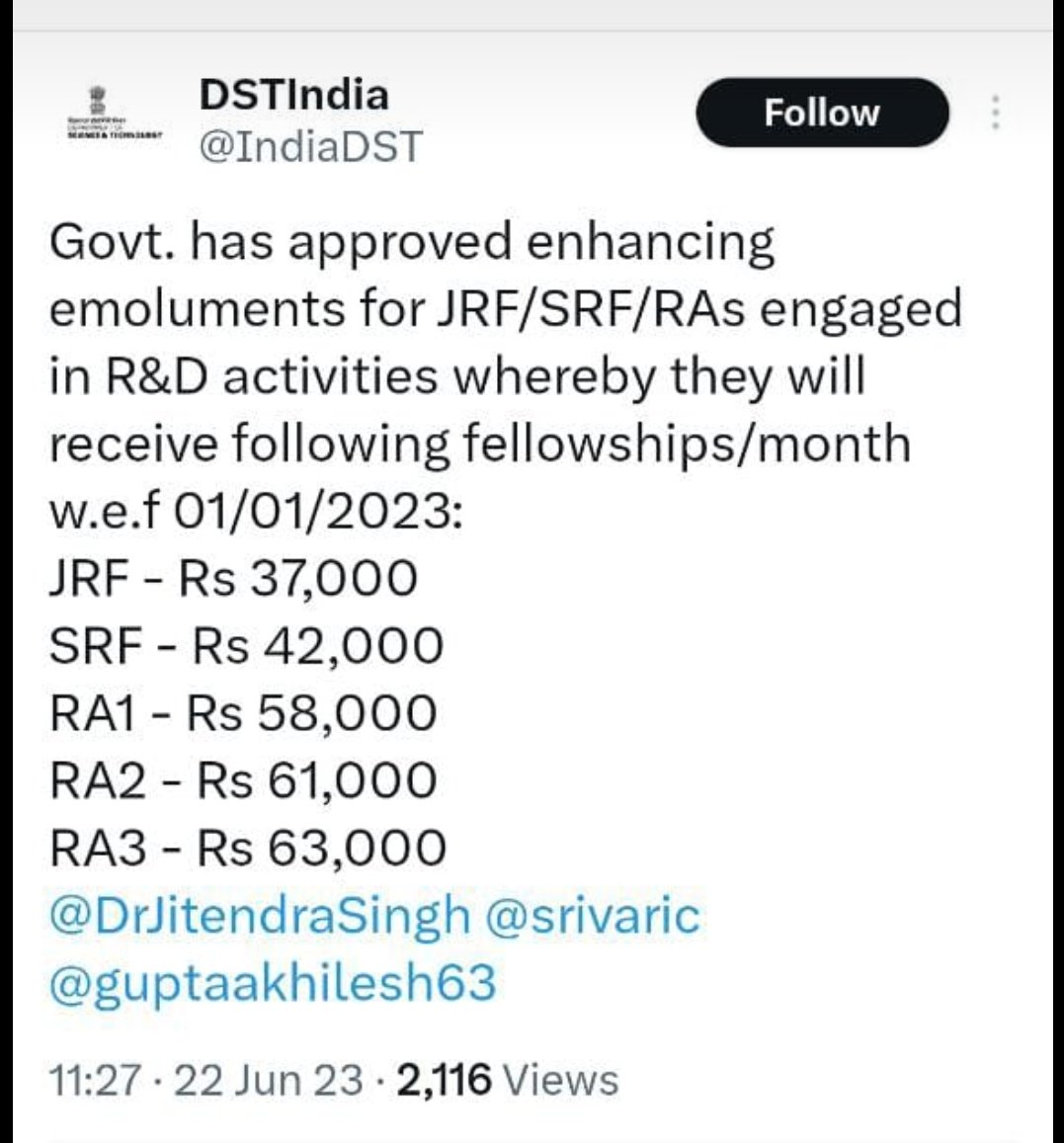 AIRSAIndia's tweet photo. 📢 Calling all Indian research scholars! 🧑‍🔬 The @IndiaDST's diversion tactics won't deter us from our rightful demand for a 60% hike in fellowships. We deserve fair recognition for our hard work and innovative research. Let's unite under AIRSA and demand the release of the memorandum. Transparency and justice are paramount. Together, we can create a better future for all research scholars. Don't let them divert our attention. Stay focused and keep advocating for our rights @guptaakhilesh63 @rajesh_gokhale