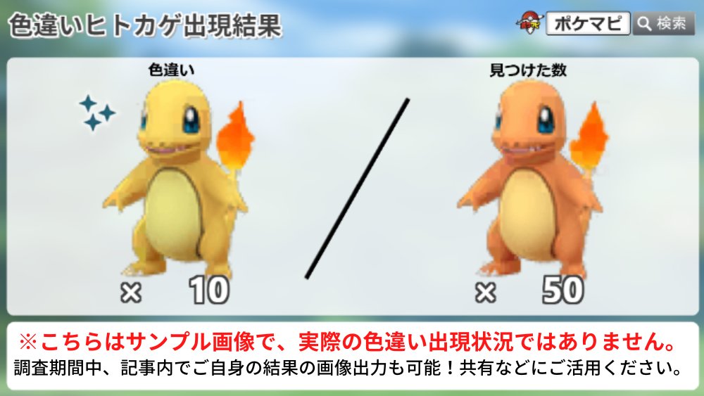 ヒトカゲのコミュニティ・デイ(復刻)おつかれさまでした！ 色違い