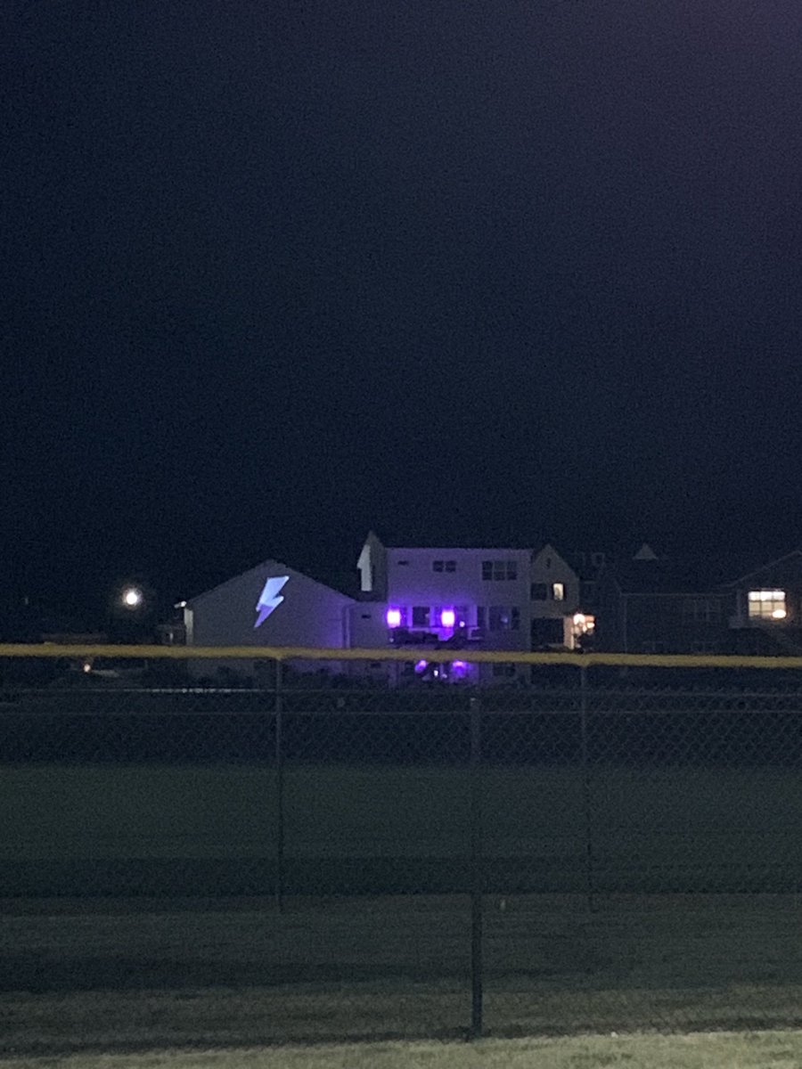 ColbertJust's tweet photo. Tonight was a great night. Band sounded great, cheer and dance teams were awesome, student section was on point, stadium was packed, and the Bolts beat City High 41-14. Glad Zeus is staying in our trophy case! https://t.co/UNGVbUcqdB