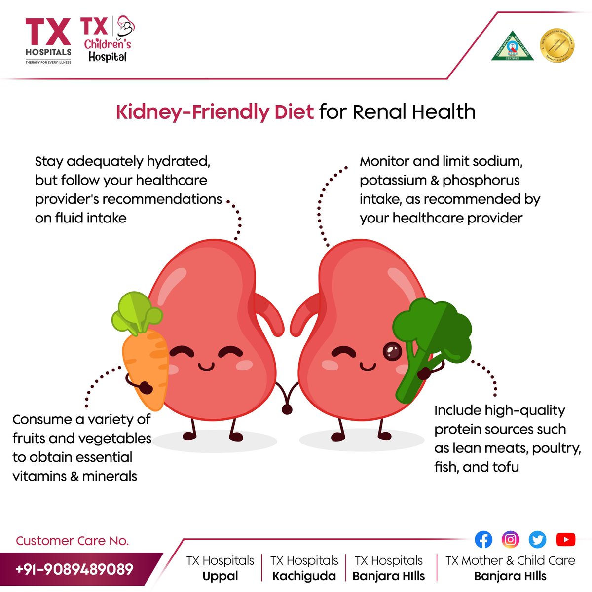 🌟 Prioritizing your kidney health is a must! 🌟

Discover essential tips for a kidney-friendly diet to keep those vital organs in top shape. 💪💧

#KidneyHealth #RenalDiet #kidneycare #healthcare #TXHospitals #healthtipsdaily