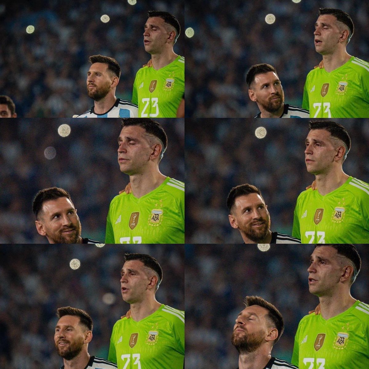 No sé si la fotografía podrá regalarnos otra vez en la historia el registro de un momento tan mágico como éste. Feliz cumple, Dibu. Todos te miramos como él.