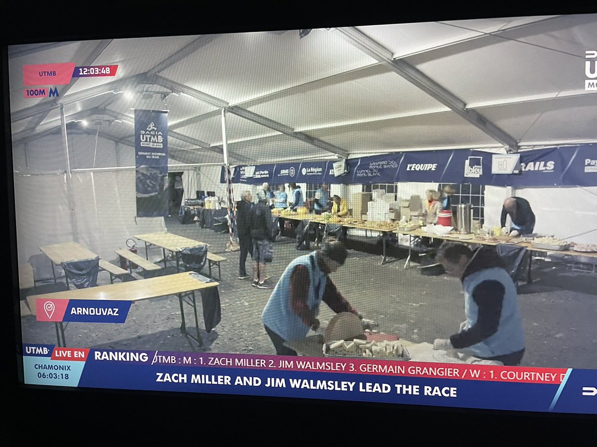 Watching people in Italy cut a giant wheel of cheese in an aid station for the last half hour blurs the line between going way too deep on YouTube, and epic #utmb coverage.