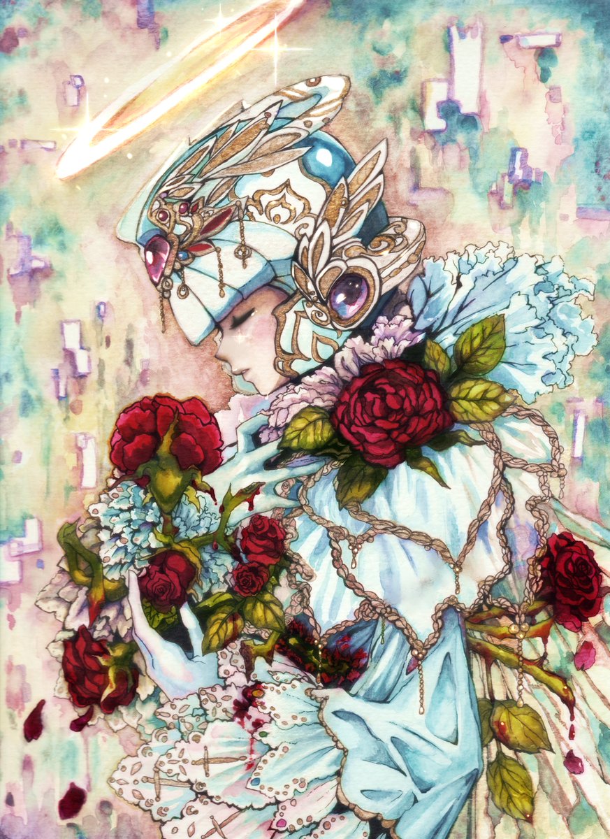 Extremely proud to share my print art for the <a href="/MechHeartZine/">Mechanical Heart: A Megaman Zine</a> !! This piece is a real watercolor. I did everything in my power to make Cyber Elf X as beautiful as I possibly could. 

He is a major comfort character for me. I hope that all of you enjoyed the print ;u;