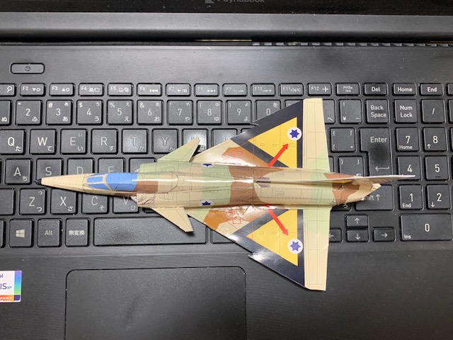 ojimak's tweet photo. 次回作の試作そのいちです。
まだまだ、作りにくいので、設計手直し中です。
#紙飛行機とばそ
#クフィルC2
#KfirC2
#ペーパークラフト
#設計中 https://t.co/S0qA0BsiUU
