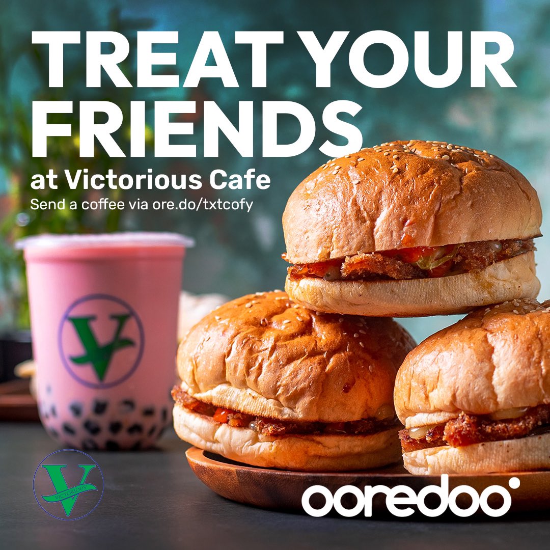 OoredooMaldives's tweet photo. Gift your loved ones their favorite meal or drink via #TextaCoffee
Check out the array of food and drinks from Victorious Cafe’ and choose your pick 👉 https://t.co/Vdn7xMm4sC https://t.co/SLZz6F3SYC