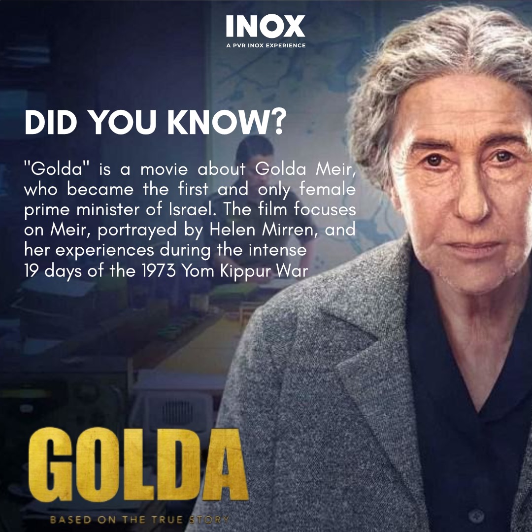INOX Movies on X: DID YOU KNOW: Golda brings to life the