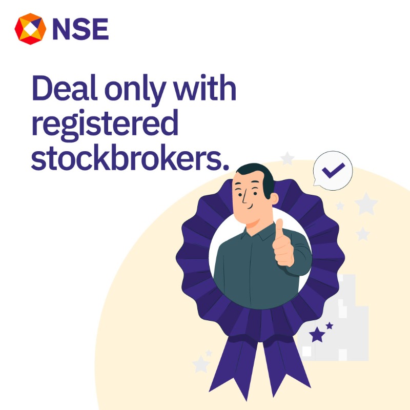 NSEIndia's tweet photo. Deal only with registered stockbrokers and transfer funds only to their registered client bank accounts! To know more: https://t.co/jnYKAwNOYO

#NSE #NSEIndia #InvestorAwareness #ClientBankAccounts @ashishchauhan