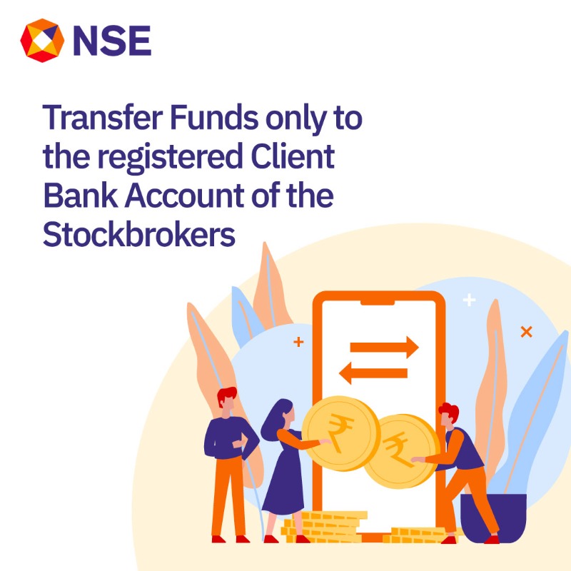 NSEIndia's tweet photo. Deal only with registered stockbrokers and transfer funds only to their registered client bank accounts! To know more: https://t.co/jnYKAwNOYO

#NSE #NSEIndia #InvestorAwareness #ClientBankAccounts @ashishchauhan