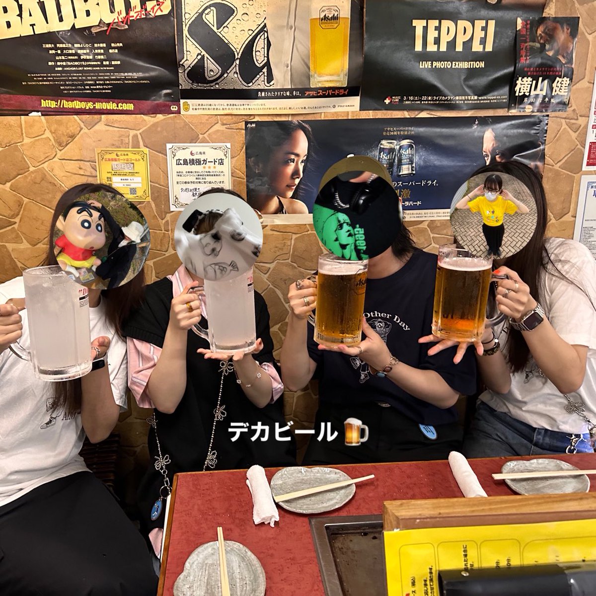 aim___325's tweet photo. めっちゃ前だけどみんなでデカジョッキで乾杯してきた➰‼️

みょんちゃんが食べてたウニホーレン激うまだった＾＾
早く集まりたいね➰🥺🫶🏻❗️ https://t.co/EcfUWOp3Ia