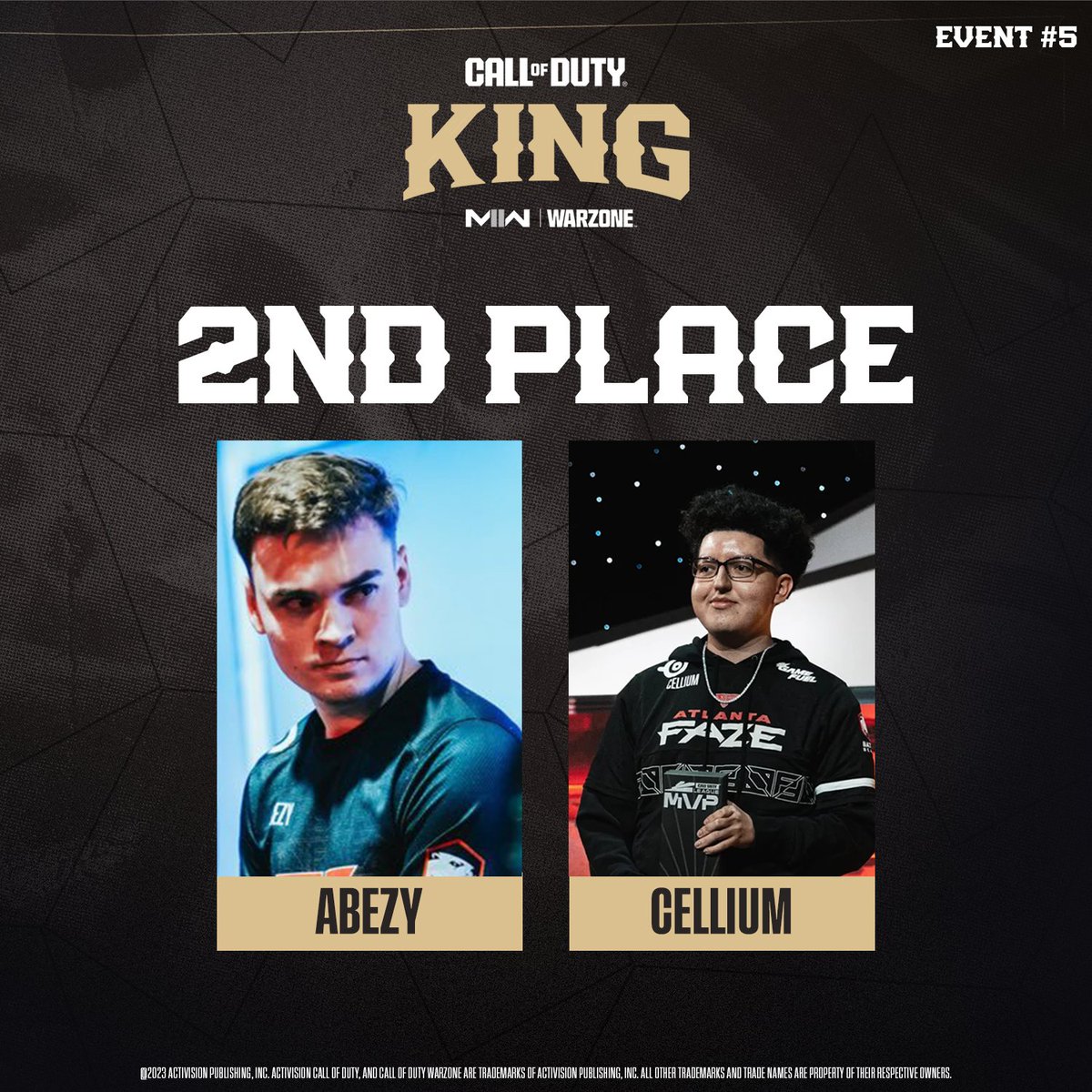 PullzeCheck's tweet image. Congratulations to @aBeZy &amp;amp; @Cellium on their 2nd Place finish in the final event of Call of Duty King 

Taking home $20,000 as a duo 🥈💰 #CODKING