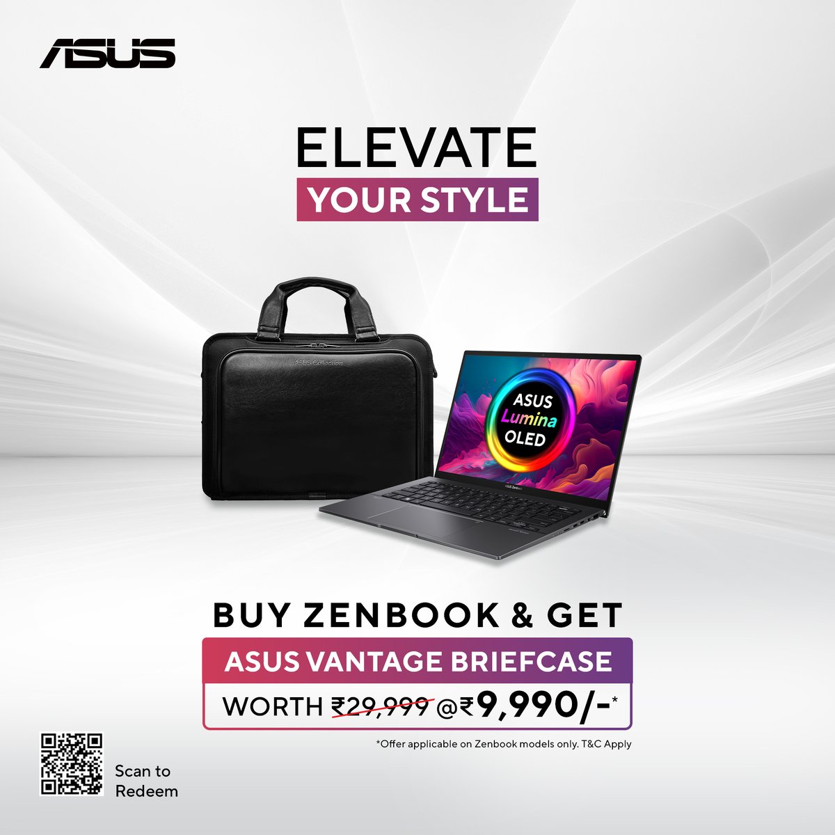 ASUSIndia's tweet photo. π Elevate Your Style & Productivity π with ASUS!
For a Limited Time Only: Buy a ZenBook laptop and grab the stylish VAntage Backpack worth βΉ29,990 for just βΉ9,990! π T&C* Apply
Hurry, while supplies last! πΌπ»
#ASUSIndia #ASUSPromo #PromoOffer #Offers https://t.co/QOUfY0dozs