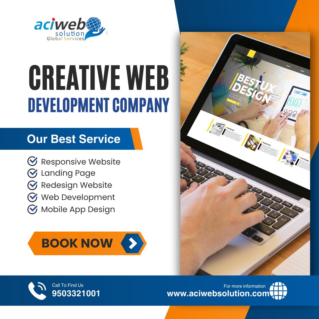 aciwebsolution's tweet image. 🚀 Exciting News! 🚀 I'm thrilled to share that I've taken the plunge into the world of web design. 🎨✨ As someone who's always been passionate about creativity and user-friendly experiences, I've started my very own web design company right here in India 🇮🇳.
#WebDesign