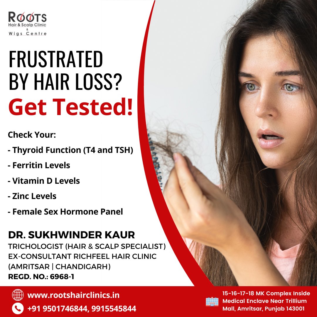 Are you feeling frustrated by hair loss? We understand the struggle but remember, your roots are where your strength lies!
.
📱 : 9501746844

🌎Visit: rootshairclinics.in

#Rootshairscalpclinic #Drsukhwinderkaur #RootsHairCare #NaturalBeauty #HairRevival #SayNoToHairLoss