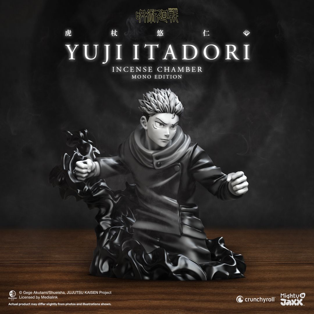 spankystokes's tweet photo. Mighty Jaxx presents: Jujutsu Kaisen Incense Chamber: Yuji Itadori (Mono Edition)! #Anime #ArtToy #Featured #MightyJaxx #Polystone  https://t.co/ay6RGLAcRl https://t.co/Is7ZZlEI52