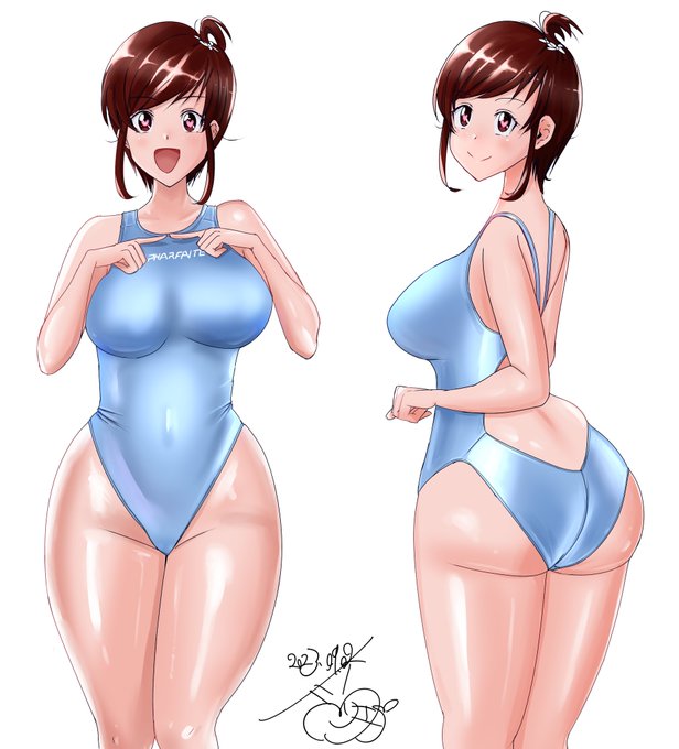 パルフェット様(@pharfaite_1223 )の大好きなSKINNY-SATIN素材のフルバック水着をオリキャラのおhanaちゃんに着させてみました!
 #pharfaite 