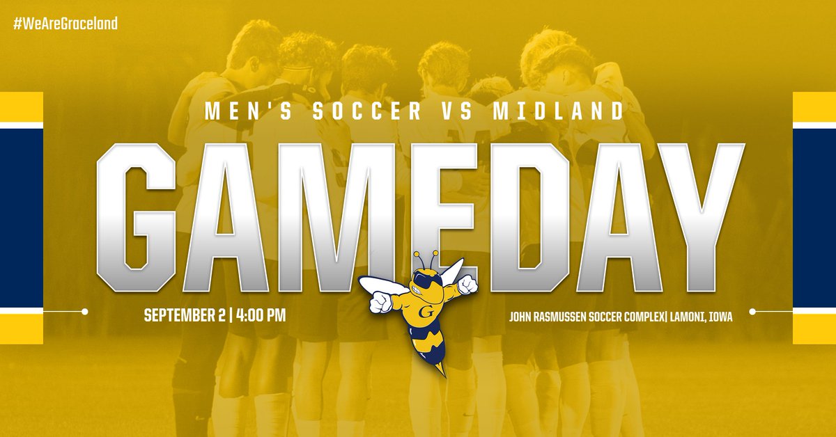 IT’S GAMEDAY!! ⚽️
Men's Soccer VS Midland (Neb.)
⏰- 4:00 PM
📍 – John Rasmussen Soccer Complex | Lamoni, Iowa
📺 - rb.gy/js282
📊 - rb.gy/js282
🎟 - rb.gy/n1y6t